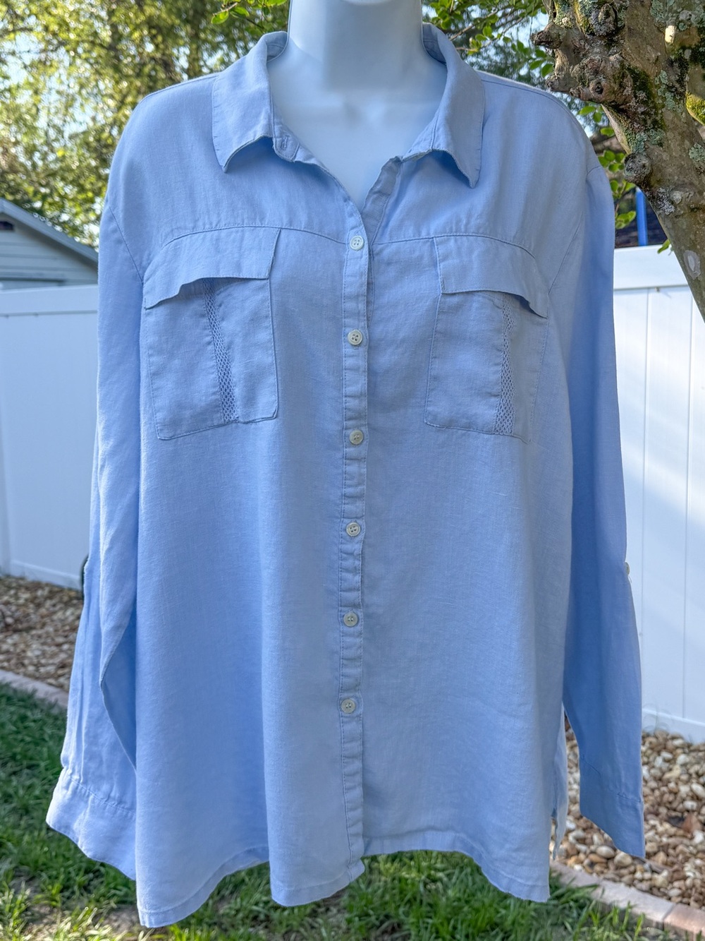Light Blue Button-Down Shirt - Relaxed Women’s Top